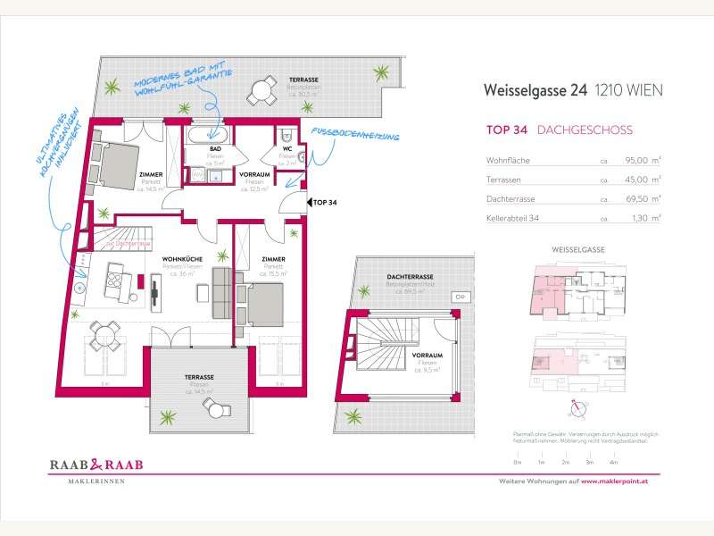 Dachgeschosswohnung Wien - Bild 17 von 17 Dachgeschosswohnung in 1210 - 17