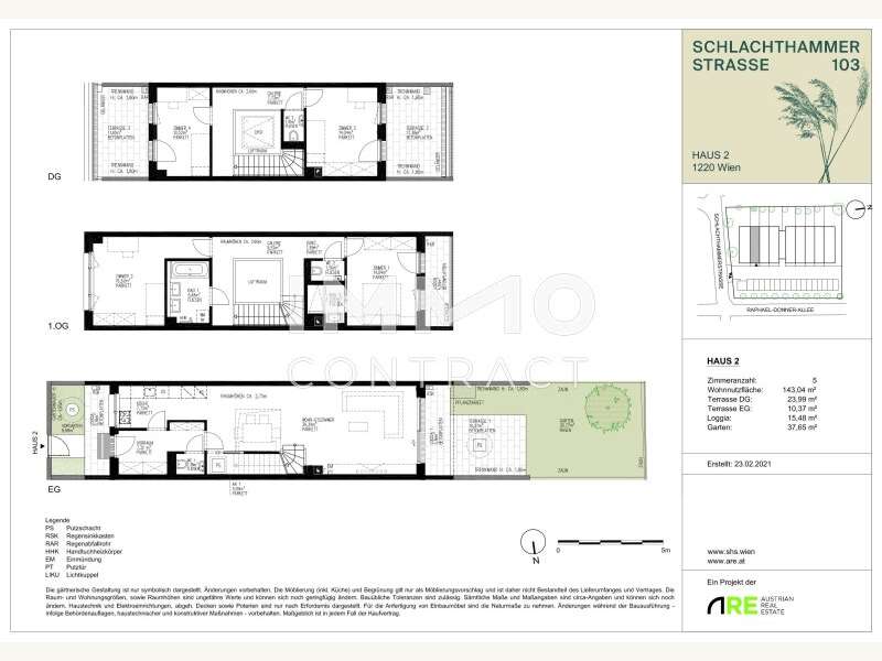 2021-09-20 VK SHS-103-AR-AF-VK-XX-VK002-FR-01 Verkaufsplan Haus 2-1 - Bild 13 von 13 Reihenhaus in 1220 - 13