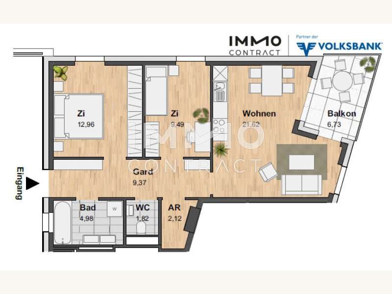 Mietwohnung in 8020  - 22
