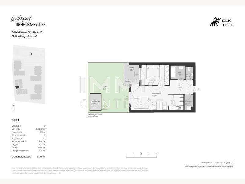Plan TOP 4 01-1 - Bild 2 von 8 Mietwohnung in 3200 - 2