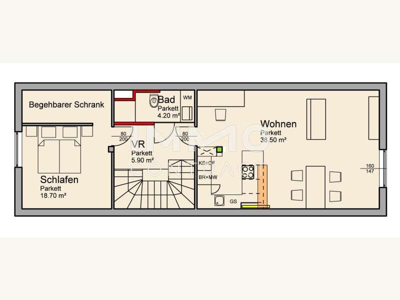 Dachgeschosswohnung Gobelsburg - Bild 10 von 10 Dachgeschosswohnung in 3550 - 10