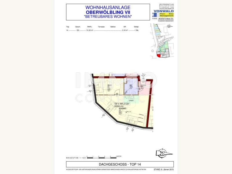 Dachgeschosswohnung Oberwölbling - Bild 8 von 8 Dachgeschosswohnung in 3124 - 8