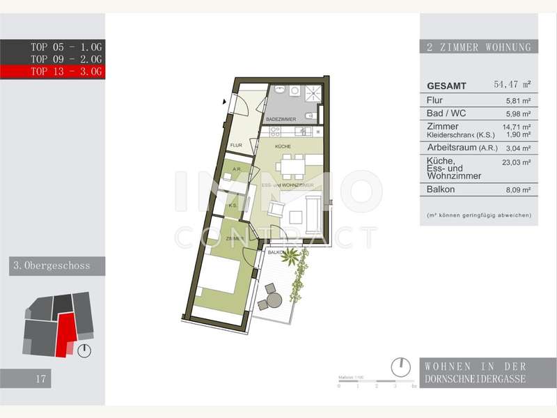 Mietwohnung in 8020  - 9