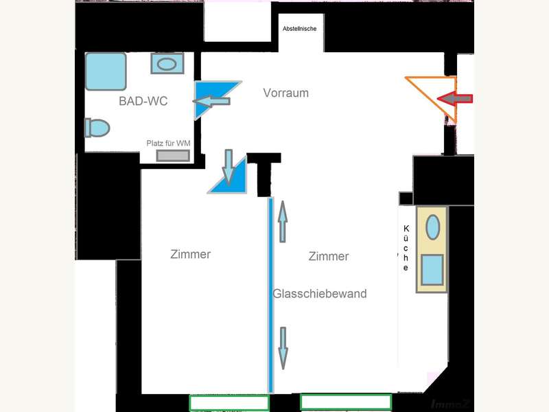 Zimmer mit Büroküche - Bild 3 von 9 Büro in 8020 - 3