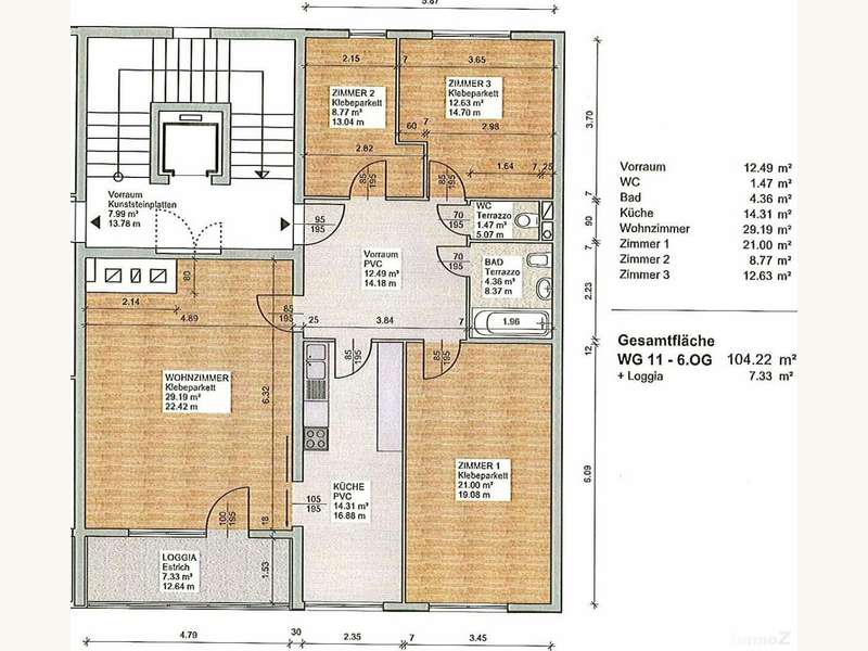 Grundriss - Mietwohnung Graz - Bild 19 von 24 Mietwohnung in 8010 - 19