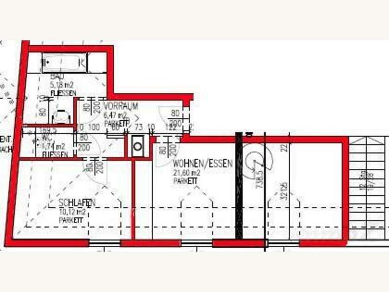 Grundriss 2OG - Bild 9 von 11 Maisonette in 8010 - 9